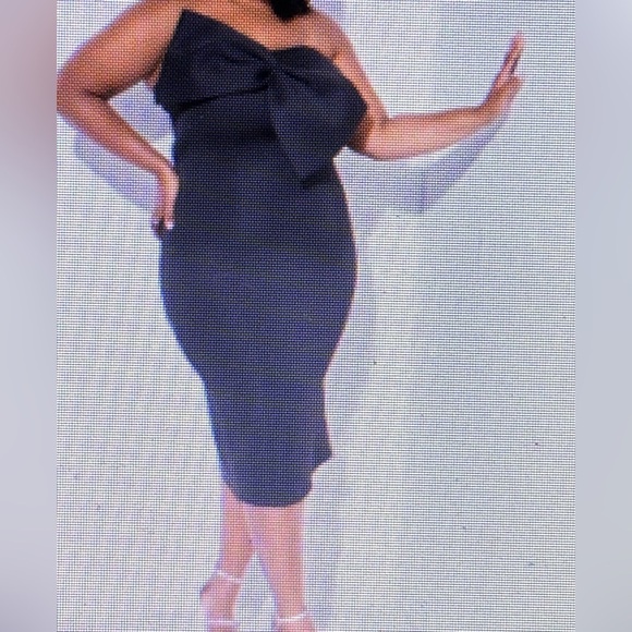 Ashley Stewart Oversize Scuba Bow Embellished Women 26/28 Bodycon Dress NEW - Picture 9 of 11
